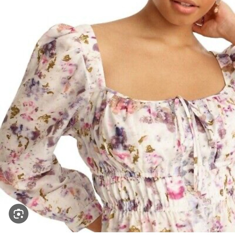 🌼J Crew | Flora Obscura l Print Floral Blouse Top Sz 10🌸